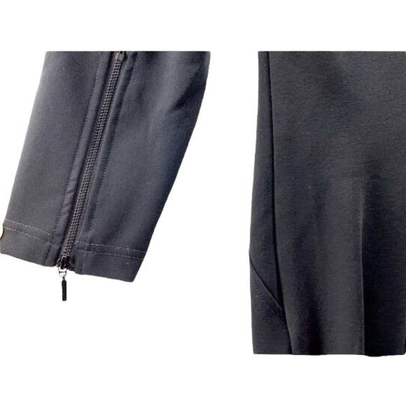 Kenar Black V-Neck Sheath Dress Zip Details 3/4 Sleeve size 4 Stretch Date Night - Picture 6 of 9